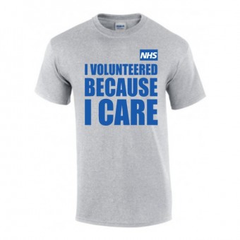 Support the NHS Cotton Teeshirt - I VOLUTEERED design